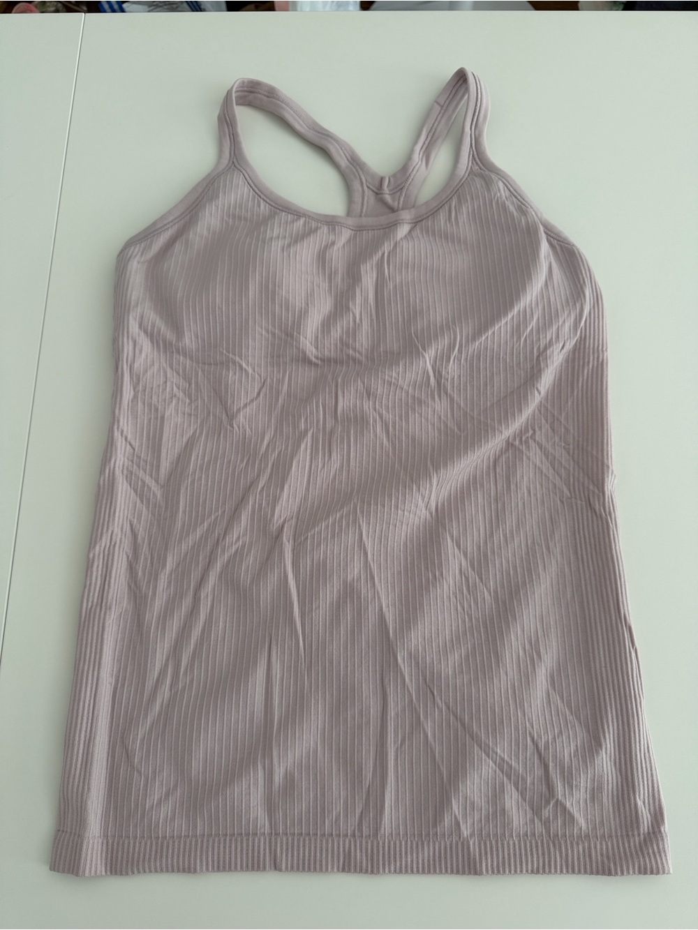 lululemon athletica Ribbed Racerback Tank Top Ebb to Flow - Dusty Mauve size 10